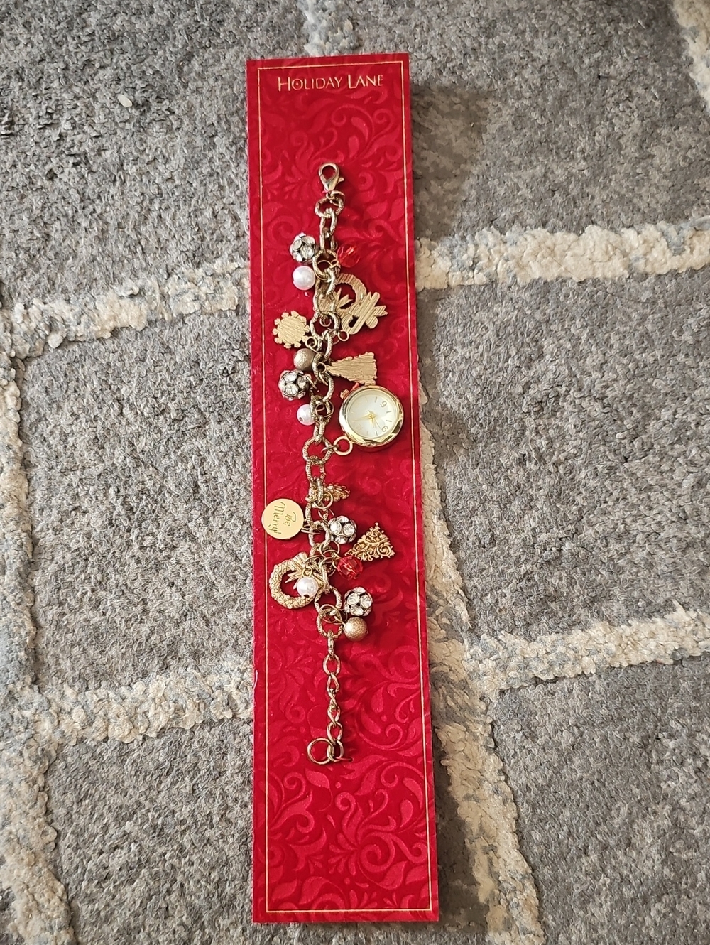 Charter Club Gold Plated Watch Charm Bracelet - Picture 3 of 7